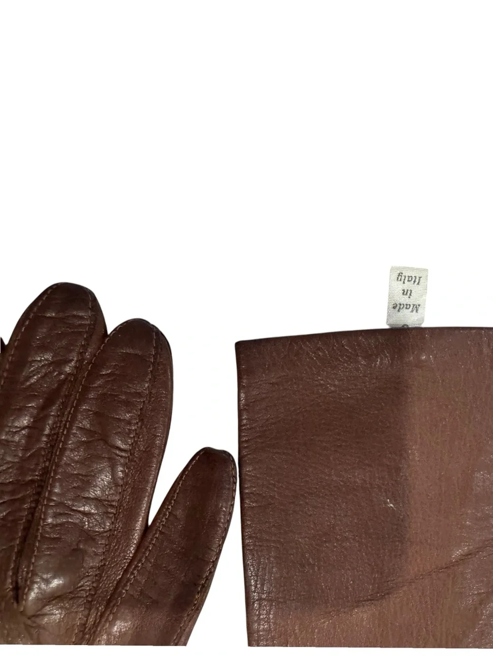 Vintage Long Brown soft Leather Women's Gloves